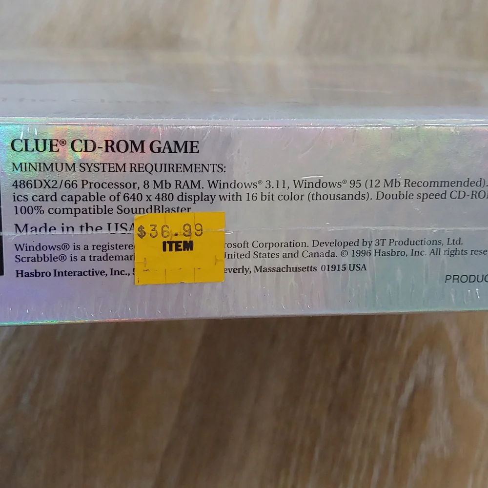 Vintage 1996 CLUE PC CD-Rom Mystery Detective Game
